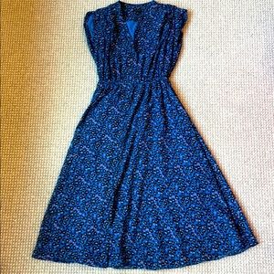 Ann Taylor animal print midi dress.